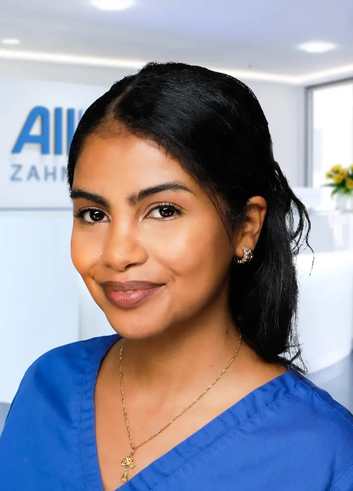 Portrait zahnmedizinische Prophylaxeassistenz Rahwa Gerezigher (AllDent Wiesbaden)