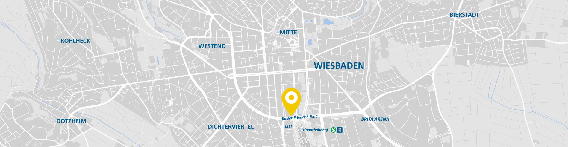 Stadtkarte AllDent Wiesbaden 